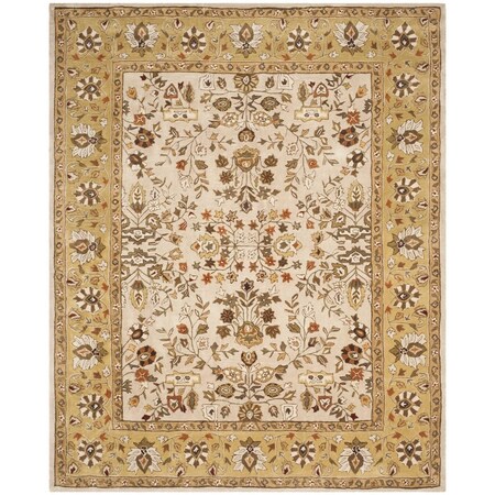 Safavieh Total Performance Hand Hooked Rectangle RugIvory & Gold 3 x 5 ft. TLP721A-3